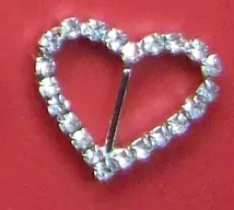 HT15 - heart shape rhinestone buckle