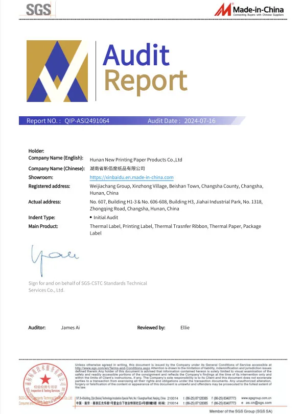 Informe de auditoría de SGS