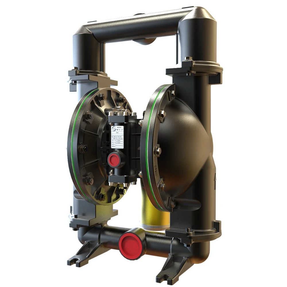 Industrial diaphragm pump on white background