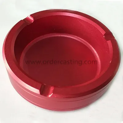 Cenicero anodizado de fundición inyectada de aluminio (Anodizado rojo)