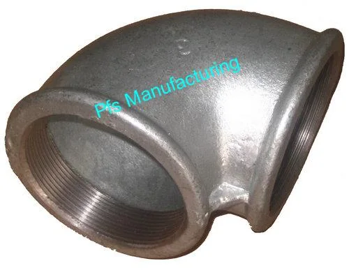 Beaded with Ribs Fittings-Equal Elbows - Gal. Malleable Iron Fittings by PFS Manufacturing