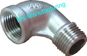 ステンレス おす/めすエルボ — ステンレスねじ込み継手 PFS Manufacturing