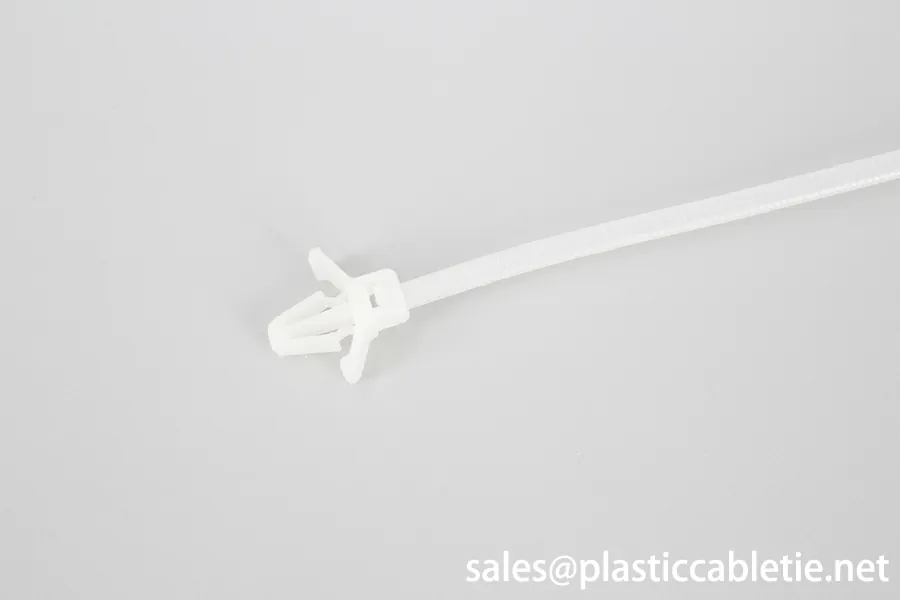 3*100mm white and black TS 16949 Auto Industry accessories push mounted nylon cable ties