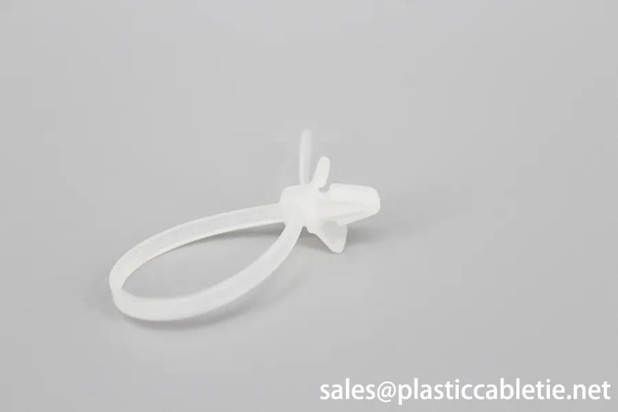 3*100mm white and black TS 16949 Auto Industry accessories push mounted nylon cable ties