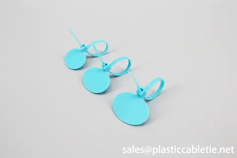 3*90mm customized marker ID cable ties numbered chicken ties with oval board view 4