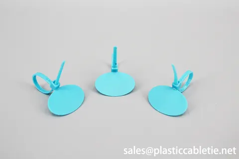 3*90mm customized marker ID cable ties numbered chicken ties with oval board view 2