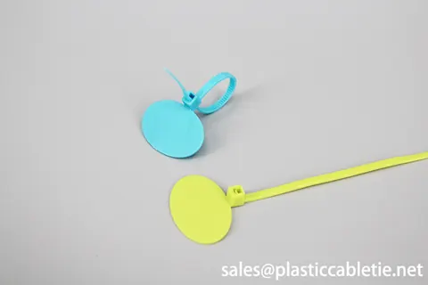 3*90mm customized marker ID cable ties numbered chicken ties with oval board view 3