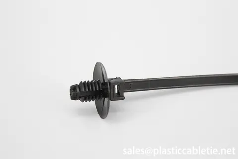 170mm black Car accessories spiral push mounted nylon cable ties view 3