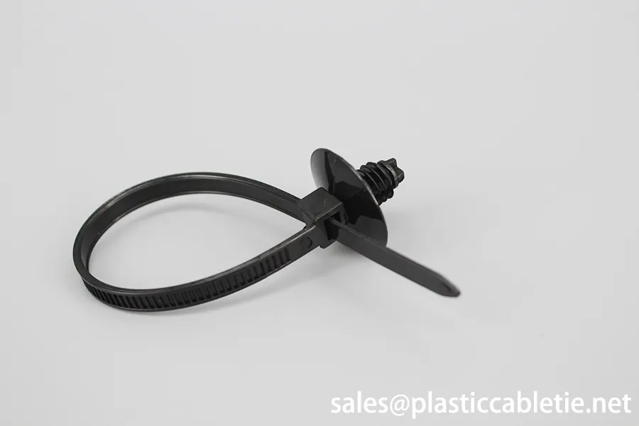 170mm black Car accessories spiral push mounted nylon cable ties
