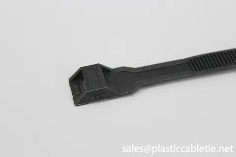 9*180mm Black UL 94v-2 Nylon Material strong single loop lock zip ties view 2