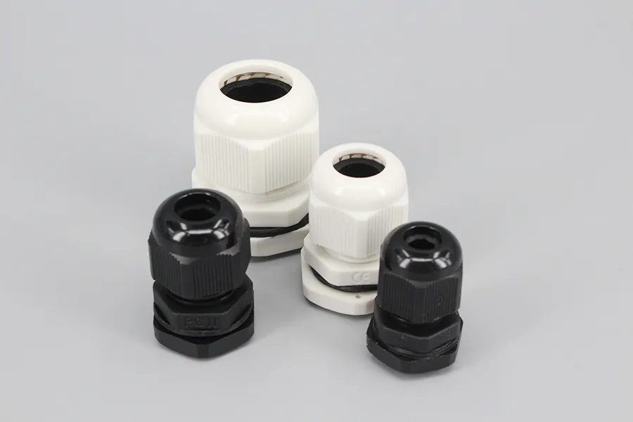 PG Series IP68 high quality fixed waterproof Nylon Gray Black Cable Gland with CE