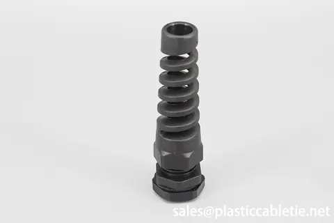 CE Approved nylon PA material black and grey color IP68 spiral Waterproof PG Cable Glands With Strain Relief view 2