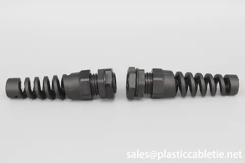 CE Approved nylon PA material black and grey color IP68 spiral Waterproof PG Cable Glands With Strain Relief view 4