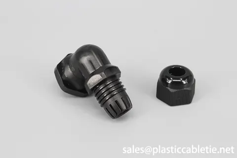 New Material black and grey white IP68 waterproof Nylon Right Angle Elbow Cable Glands with CE certificate view 4