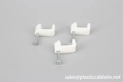 China supplier PE steel nail 6mm electric plastic Circle Flat Cable Clips and wire clip to fix wire on wall view 2