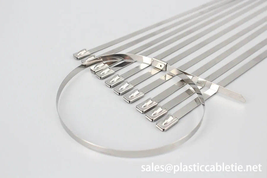 201 304 316 Naked Stainless steel ball locking cable ties with full size