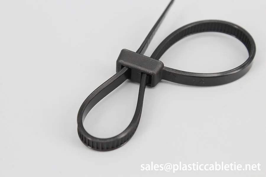 Double head lock cable tie double loop cable tie