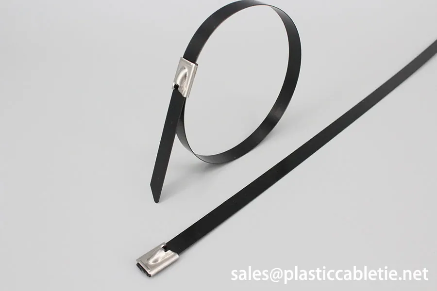 201 304 316 PVC coated Stainless steel cable ties-ball self locking