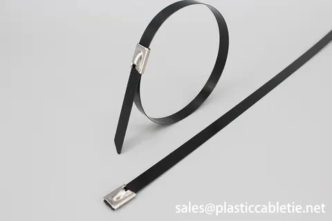 201 304 316 PVC coated Stainless steel cable ties-ball self locking view 2