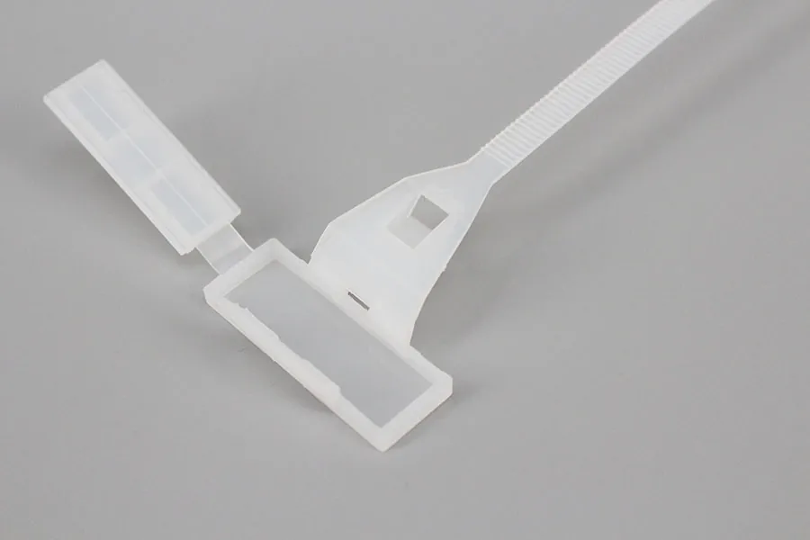 Nylon cable tie-flip marker cable tie with label transparent box