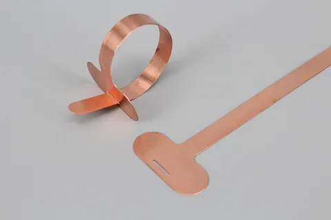 Placa marcadora metálica de cobre para la gestión de cables