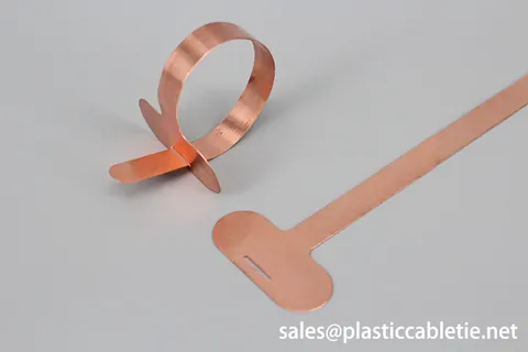 Metal Copper marker cable tie plate in cable management view 2