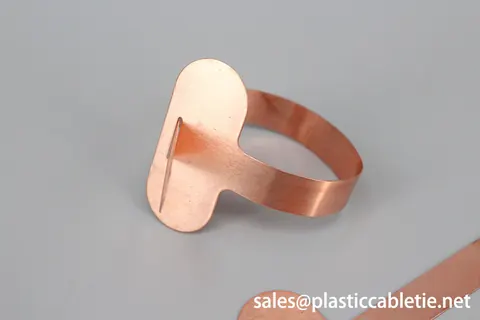 Metal Copper marker cable tie plate in cable management view 4