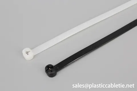 Black and Natural Nylon Stainless Steel Barb Inlay Cable Tie view 3