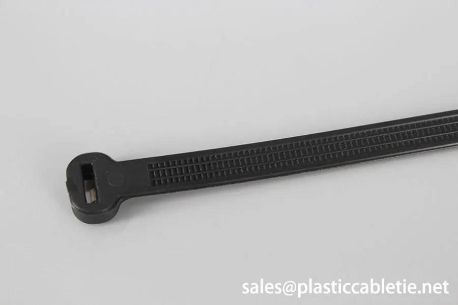 Black and Natural Nylon Stainless Steel Barb Inlay Cable Tie