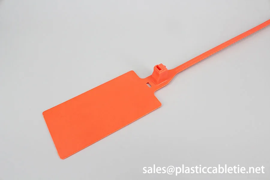 DEMOELE DM-7.2*418MKT Heavy Duty Pull Tight Security Seal with big tag label