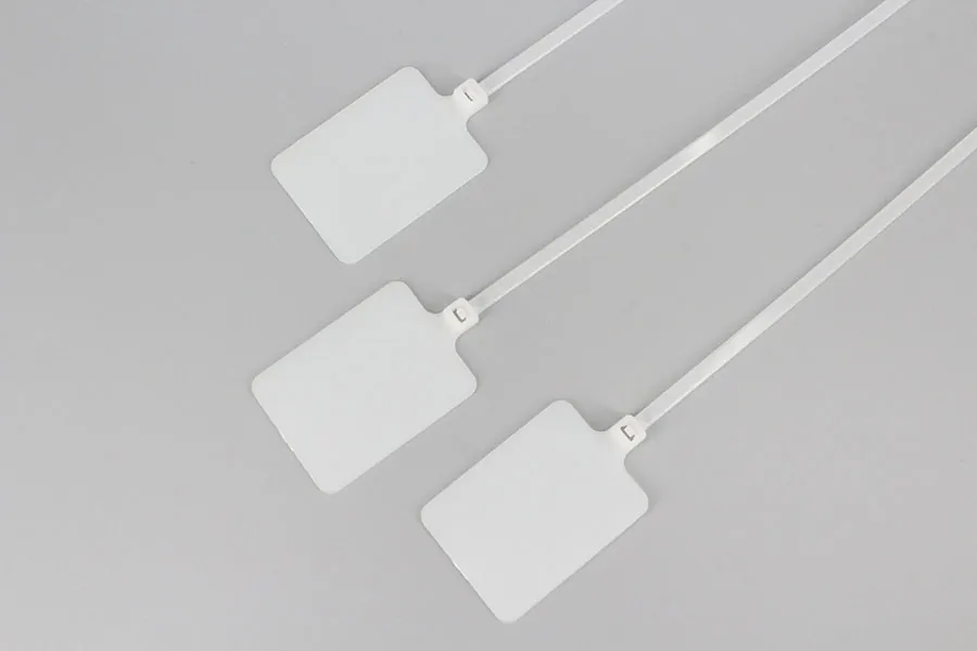 DM-4*340MKT identification cable tie with small rectangle tag and 300mm long ties