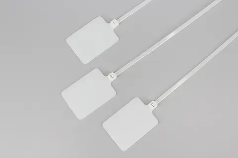 Brida de identificación DM-4*340MKT con etiqueta rectangular pequeña y brida de 300 mm de largo
