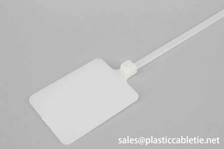 DM-4*340MKT identification cable tie with small rectangle tag and 300mm long ties