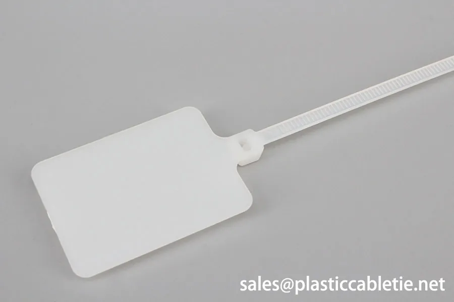 DM-4*340MKT identification cable tie with small rectangle tag and 300mm long ties