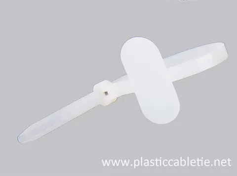 Nylon cable tie with stainless steel inlay barb lock marker tie view 2