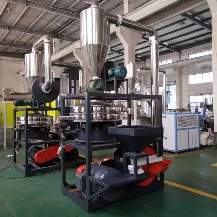 Molino pulverizador de plástico PVC y PE para escamas y granza de material plástico