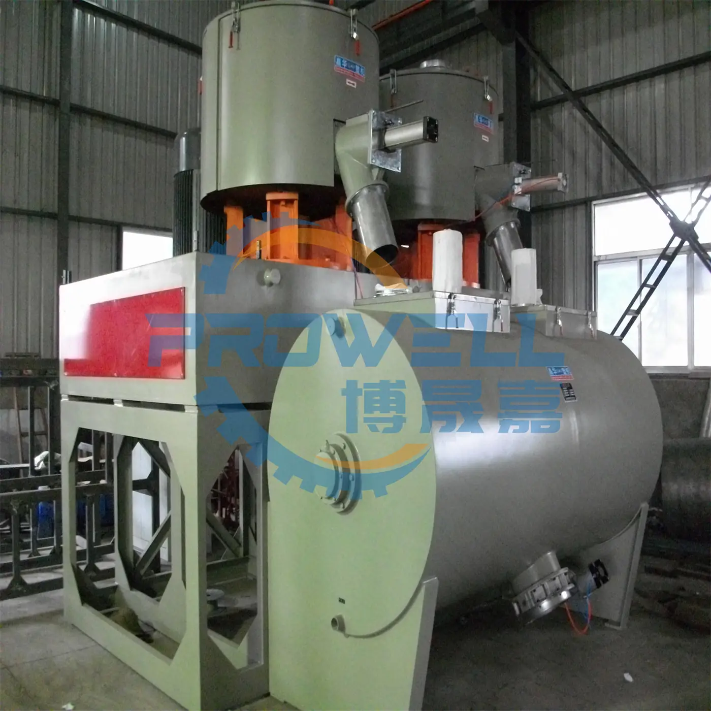 PVC Mixer SHR-800*2/4000 Horizontal High Speed Mixing Unit photo 2