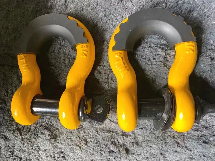 Heavy Duty D-Ring Shackle with Isolator-Towing Shackle Hook 3/4-inch