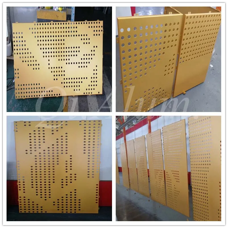 Durable 1.5mm/2mm/3mm Golden Painted Aluminum Hole Punching Sheet — 4