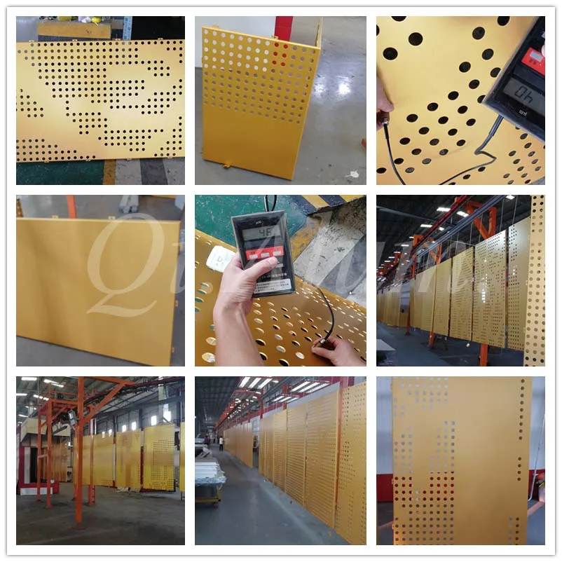 Durable 1.5mm/2mm/3mm Golden Painted Aluminum Hole Punching Sheet — 2