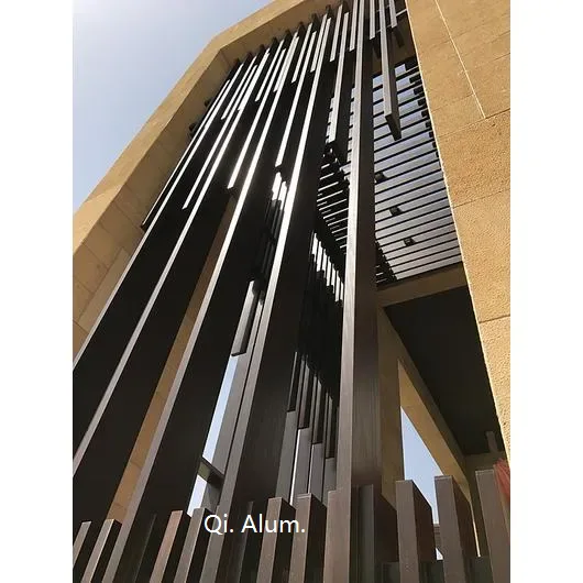Aluminum Alloy Section Box Louver Cladding Panel Exterior Facade Curtain Wall — 5