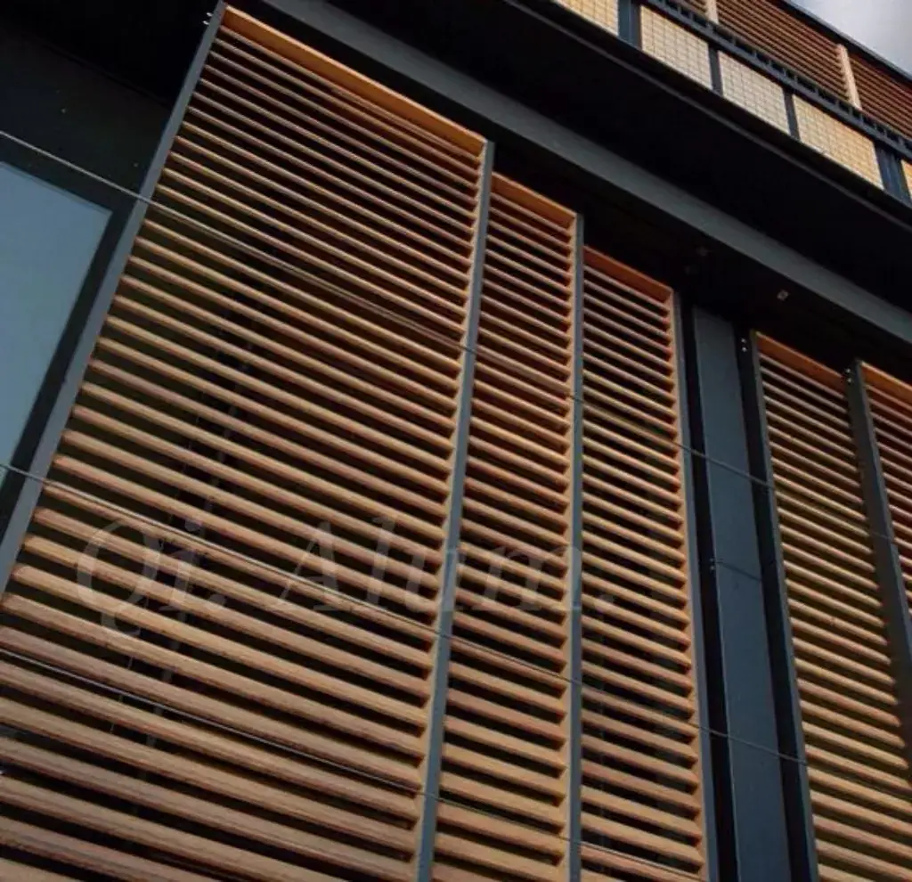 Adjustable Custom Size Fixed Aluminium Sun Louver Metal Wall Louvers for External Decoration — 3