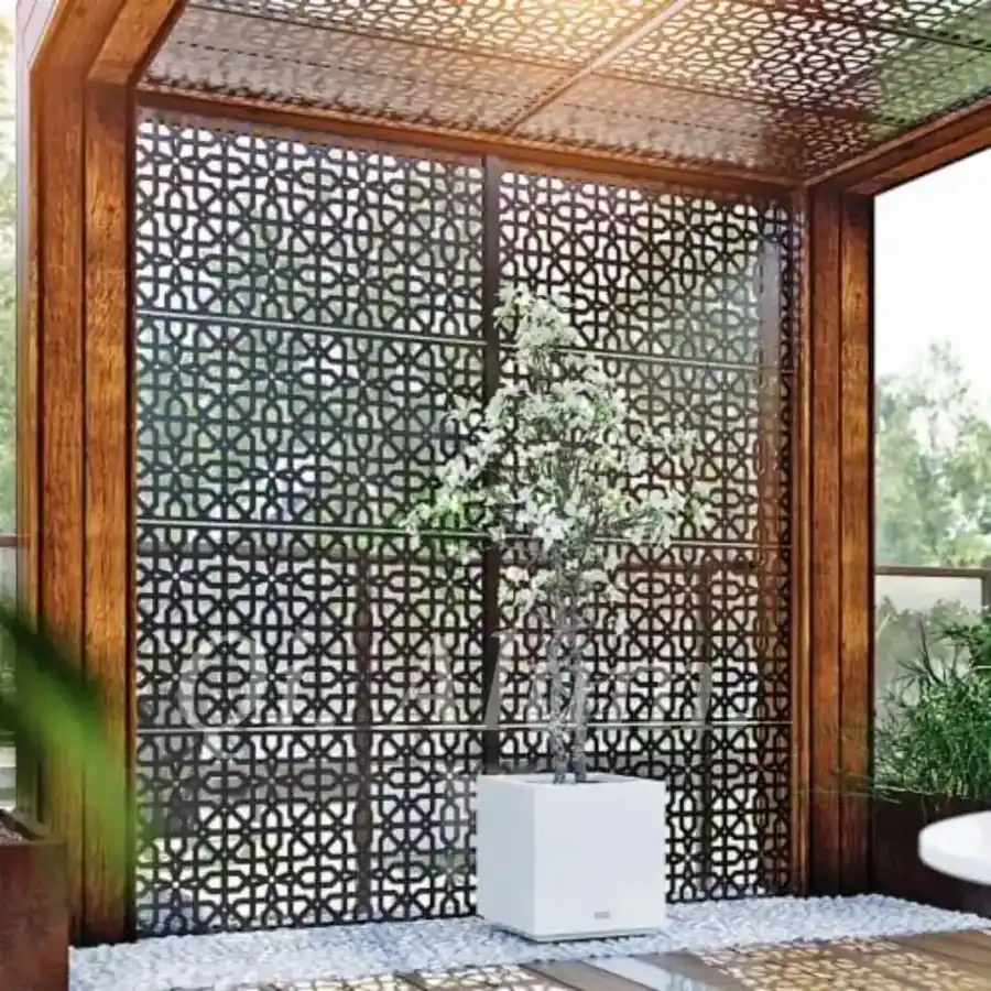 لوح بشرائح ألمنيوم بتصميم عصري لأنظمة الجدران والحدائق الخارجية — 8