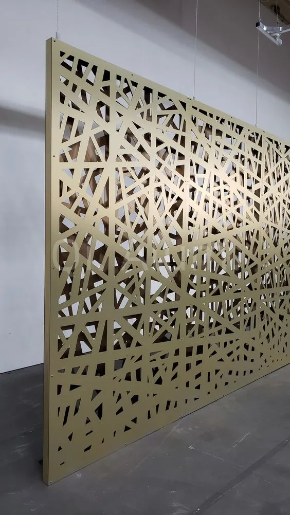 Hot Sale Indoor Decoration Removable Laser Cut Curved Screen Partition for Hall — 2