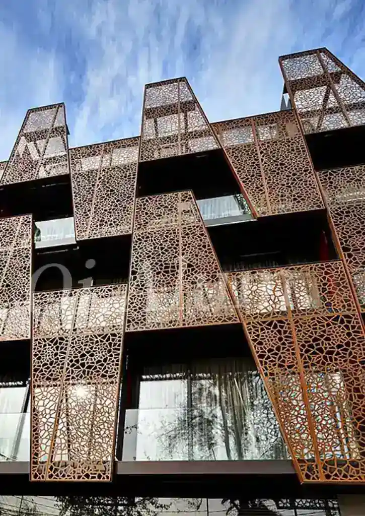 Decorative Aluminum Laser Cut Metal Screens Panels for Shades Pergola Matrix Luxury Style — 7
