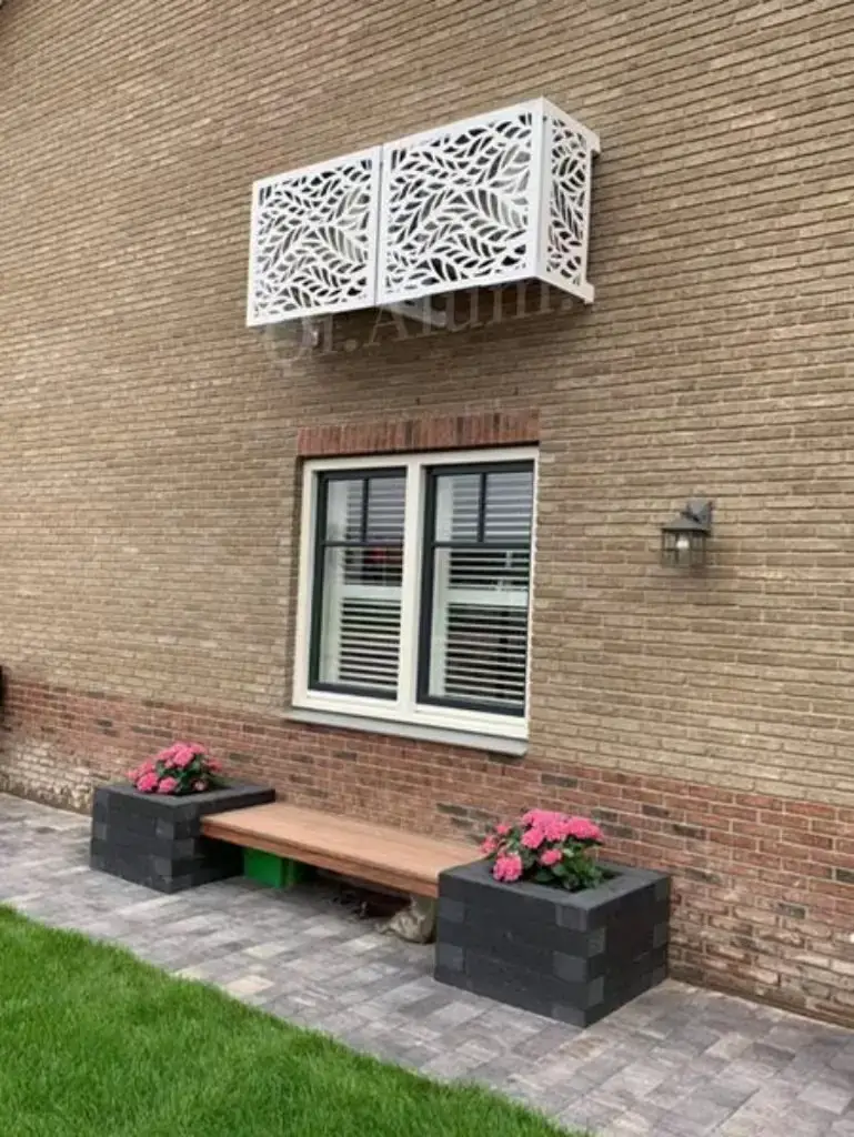 Window Air Conditioner Cover Outdoor Stretch Metal Mesh Aluminum Panels Exterior Building — 5