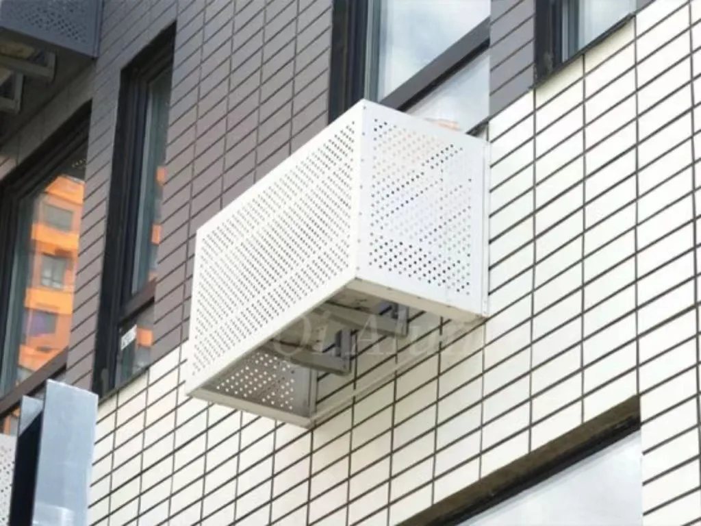 Window Air Conditioner Cover Outdoor Stretch Metal Mesh Aluminum Panels Exterior Building — 4