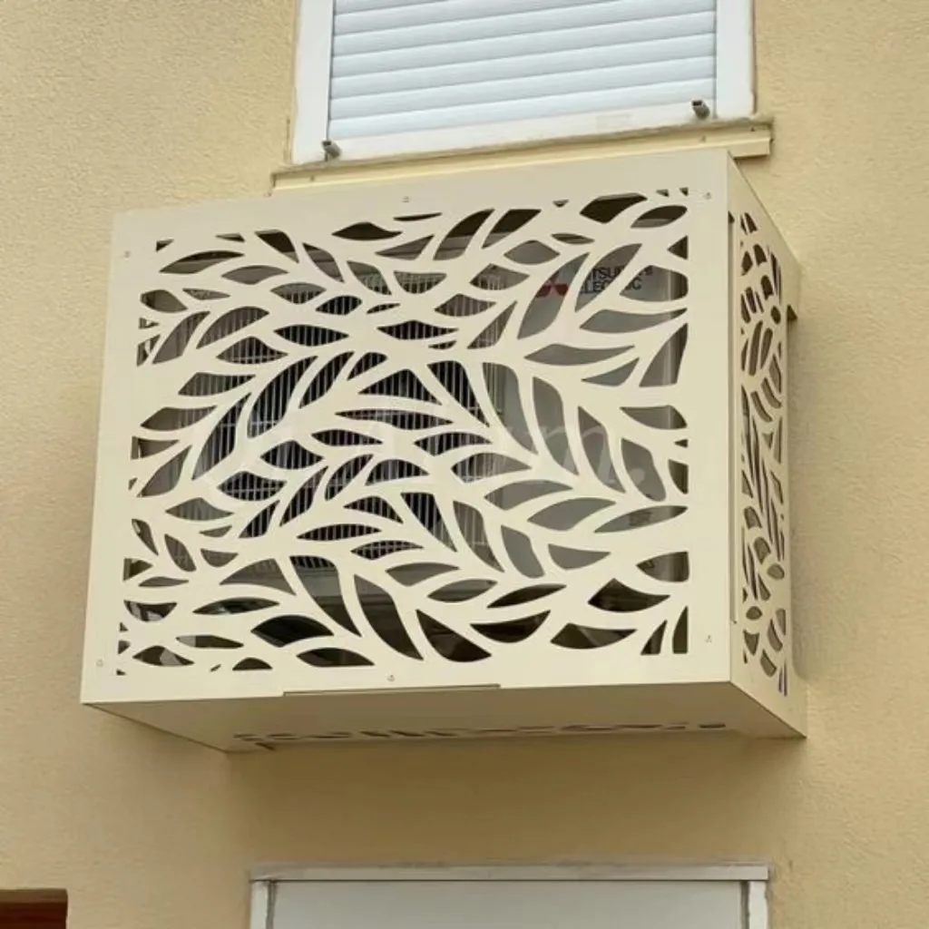 Window Air Conditioner Cover Outdoor Stretch Metal Mesh Aluminum Panels Exterior Building — 3