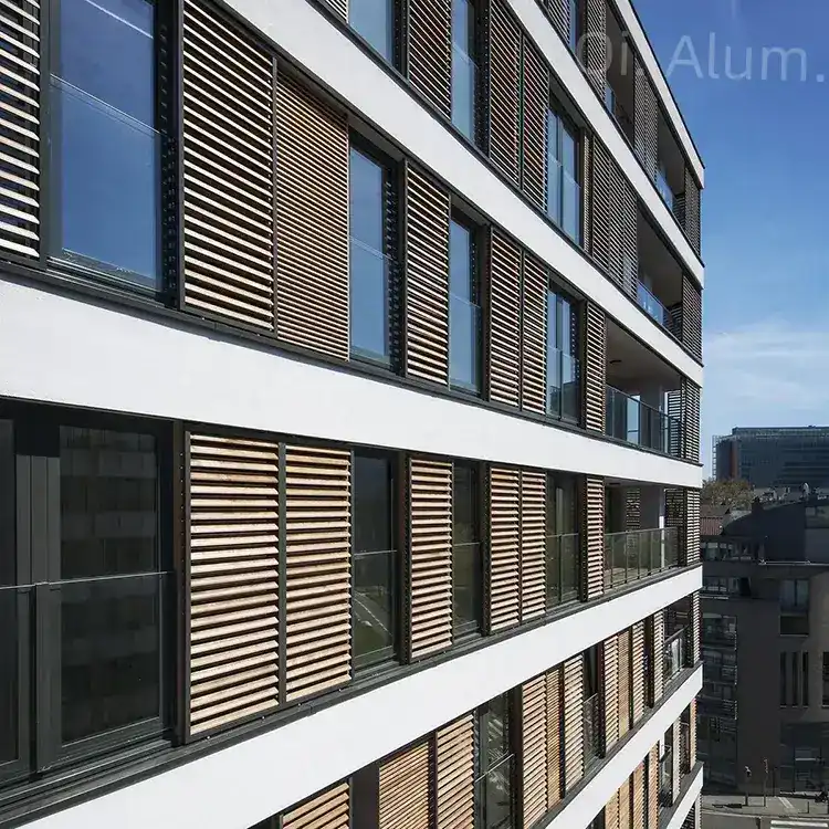 Adjustable Custom Size Fixed Aluminium Sun Louver Metal Wall Louvers for External Decoration — 5