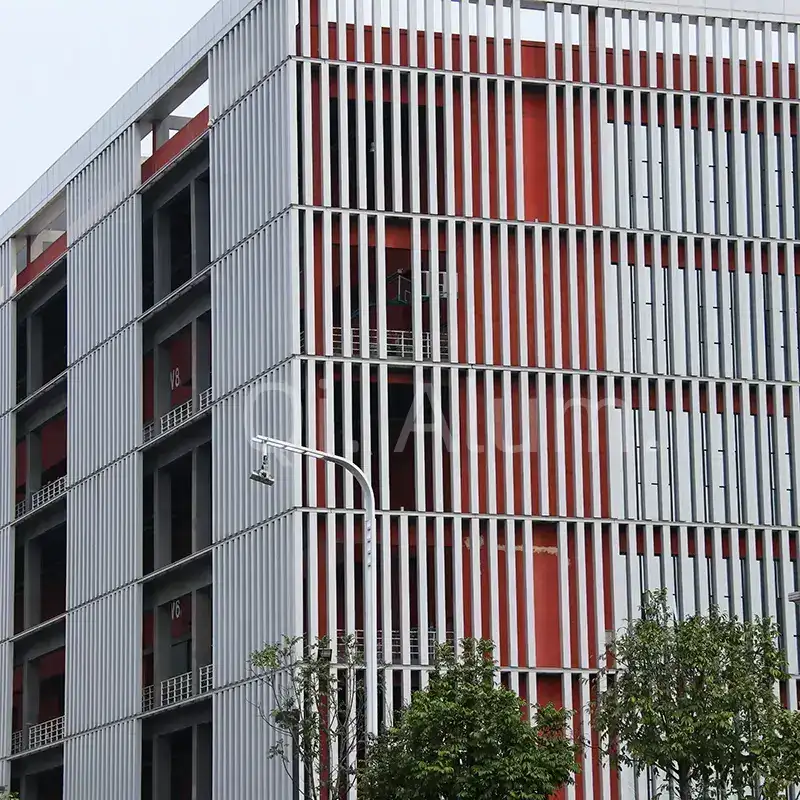Aluminum Alloy Section Box Louver Cladding Panel Exterior Facade Curtain Wall — 3